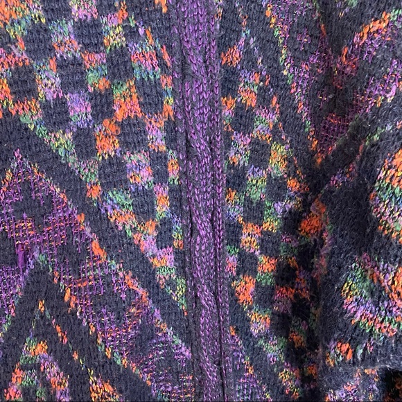 Asymmetrical Close, Wool-Blend, Vintage, Duster, Cardigan Sweater with Pockets - Picture 9 of 15